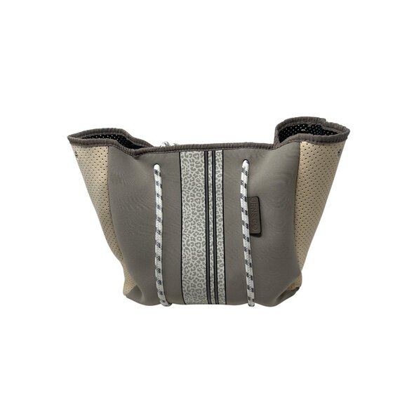 Jen & Co Neoprene Tote Bag With Leopard & Stripe Design - Picture 7 of 13